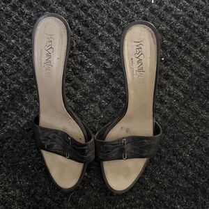 Yves Saint Laurent Elegant Black Sandals